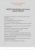 ABSITE Exam Questions And Answers Updated 2024/2025