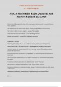 AMCA Phlebotomy Exam Questions And Answers Updated 2024/2025