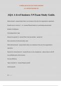 AQA A level business 3.9 Exam Study Guide.