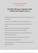 ASU BIO 340 Exam 1 Questions With Verified And Updated Answers