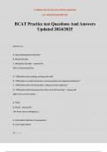 BCAT Practice test Questions And Answers Updated 2024/2025