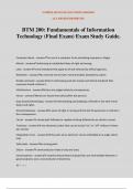 BTM 200: Fundamentals of Information Technology (Final Exam) Exam Study Guide