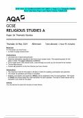 2024 AQA GCSE RELIGIOUS STUDIES A Paper 2A Thematic Studies MAY Question Paper and Mark Scheme MERGED