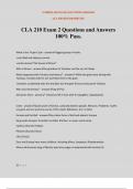 CLA 210 Exam 2 Questions and Answers 100% Pass.