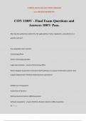 CON 1100V - Final Exam Questions and Answers 100% Pass.