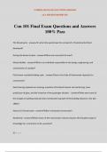 Con 101 Final Exam Questions and Answers 100% Pass