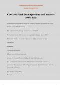 CON 101 Final Exam Questions and Answers 100% Pass