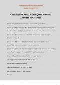 Con-Physics Final Exam Questions and Answers 100% Pass.