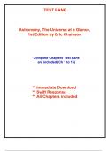 Test Bank for Astronomy, The Universe at a Glance, 1st Edition by Chaisson (All Chapters included)