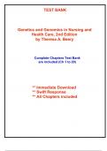 Test Bank for Genetics and Genomics in Nursing and Health Care, 2nd Edition by Beery (All Chapters included)