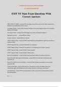 EMT NY State Exam Questions With Correct Answers