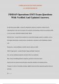 FISDAP Operations EMT Exam Questions With Verified And Updated Answers