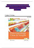 TEST BANK - Watkins, Pharmacology Clear and Simple A Guide to Drug Classifications and Dosage Calculations 4th Edition All Chapters 1 - 21, Verified Newest Version TEST BANK - Watkins, Pharmacology Clear and Simple A Guide to Drug Classifications and Dosa