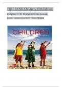 TEST BANK For Children 15th Edition By John Santrock, Jennifer Lansford and Kirby Deater-Deckard All 1-16 Chapters Covered ,Latest EditionISBN:9781260726794