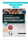 Test Bank For Textbook Of Diagnostic Microbiology 6th  Edition By Connie R. Mahon Chapters 1 - 41