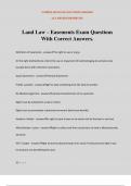 Land Law – Easements Exam Questions With Correct Answers.