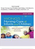 TEST BANK for Wong's Nursing Care Of Infants And Children 11th Edition by Hockenberry CHAPTER 1-34