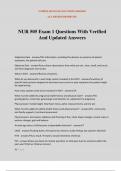 NUR 505 Exam 1 Questions With Verified And Updated Answers