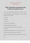 NFHS Volleyball Exam Questions With Verified And Updated Answers