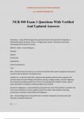 NUR 505 Exam 1 Questions With Verified And Updated Answers