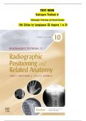 Test bank for Bontrager's Textbook of Radiographic Positioning Related Anatomy 10th Edition by John Lampignano , Leslie E. Kendrick All Chapters Complete Guide A+