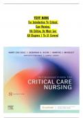 Test Bank for Introduction to Critical Care Nursing 8th Edition by Mary Lou Sole