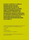 LES EXAM 3 (CHAPTER 27: CHOICE OF BUSINESS ENTITIES AND SOLE PROPRIETORSHIPS,CHAPTER 28: PARTNERSHIPS,CHAPTER 29: LIMITED LIABILITY COMPANIES,CHAPTER 30: CORPORATIONS, FORMATION, AND ORGANIZATION,CHAPTER 35: REGULATION OF CORPORATE GOVERNANCE,CHAPTER 39: 