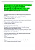 IHI QI 101, IHI QI 102, QI 103: Testing and Measuring Changes with PDSA Cycles :O, QI 104, NUR 455 IHI QI 105: Leading Quality Improvement Exam