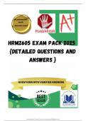 HRM2605 EXAM PACK 2025  {DETAILED QUESTIONS AND ANSWERS }