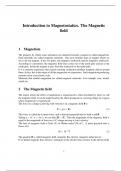 Magnetostatics. The Magnetic Field