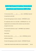 AHN 568 Exam 2 Cardiac Assessment Questions and Answers 100% Pass