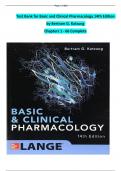 Test Bank for Basic and Clinical Pharmacology 14th Edition  by Bertram G. Katzung  Chapters 1 - 66 Complete