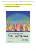 Test Bank For Community and Public Health Nursing, 10th Edition, By Cherie Rector, Mary Jo Stanley,|| All Chapters 1-30 COVERD