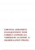 C208 FINAL ASSESSMENT EXAM QUESTIONS  WITH CORRECT ANSWERS ALL VERIFIED BY AN EXPERT  A+ GRADED (LATEST UPDATE)