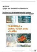 Test Bank - Morrison-Valfre’s Foundations of Mental Health Care in Canada, 1st Edition (Boris Bard-2022), Newest Edition