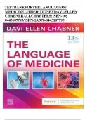 Test Bank - Medical Terminology Online for The Language of Medicine, 13th Edition ( Davi-Ellen Chabner-2024) All Chapters|| Newest Edition