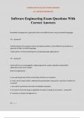 Software Engineering Exam Questions With Correct Answers