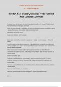 FINRA SIE Exam Questions With Verified And Updated Answers