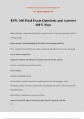 TFM 160 Final Exam Questions and Answers 100% Pass