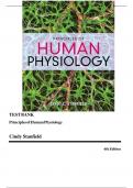 TEST BANK For Principles of Human Physiology, 6th Edition by Stanfield, Verified Chapters 1 - 24, Complete Newest Version