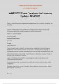 WGU D522 Exam Questions And Answers Updated 2024/2025