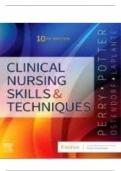 TEST BANK FOR CLINICAL NURSING SKILLS AND TECHNIQUES 10TH EDITION BY ANNE GRIFFIN PERRY, PATRICIA A. POTTER CHAPTER 1-43 COMPLETE GUIDE