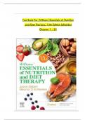 TEST BANK For Williams' Essentials of Nutrition and Diet Therapy, 13th Edition Schlenker & Gilbert, Verified Chapters 1 - 25, Complete Newest Version