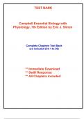 Test Bank for Campbell Essential Biology with Physiology, 7th Edition by Simon (All Chapters included)