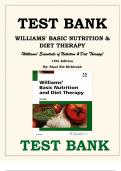 Test Bank for Williams' Basic Nutrition & Diet Therapy 15th Edition by Staci Nix McIntosh