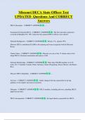 Missouri DECA State Officer Test UPDATED Questions And CORRECT  Answers