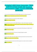  LEED Green Associate Certification- PACKAGE DEAL [Study Guides*Study Sets* Practice *Test Bank*Exams] Verified Q&A!! 2025/2024