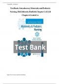 Test Bank - Introductory Maternity and Pediatric Nursing, 5th Edition (Hatfield, 2022), Chapter 1-42 |Instant Download