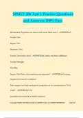 MMET 206 Test 1 Practice Questions and Answers 100% Pass