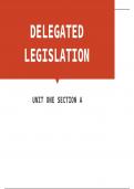 As Level "delegated legislation" summary notes